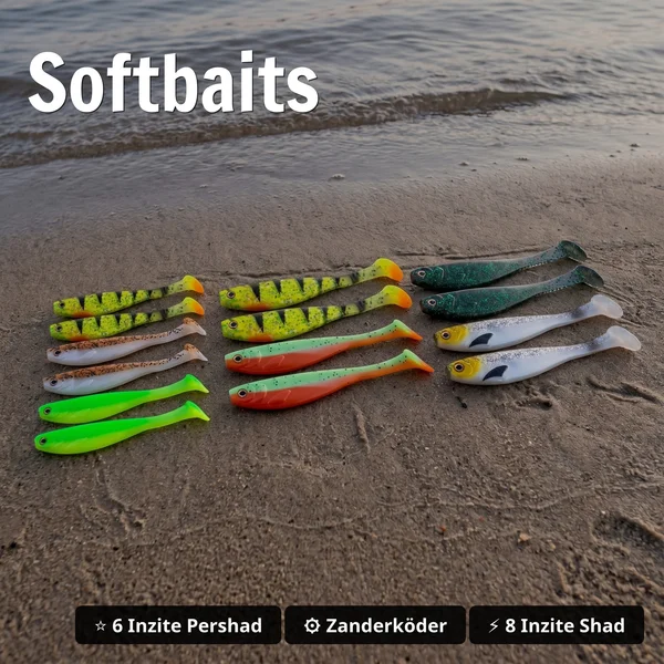 Zite Fishing Zielfischbox Zander – 35-tlg. Set mit Gummiködern, Wobbler, Crankbait & Jigköpfen_auswahl2