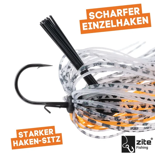 Inzite Skrrt Sortiment 6-14g Skirt Jigs mit Weedguard Fransen Köder für Barsch und Zander Zite Fishing_auswahl5