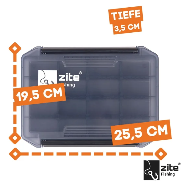 Tackle Box 25,5 x 19,5 x 3,5 cm – Transparente Köderbox mit flexiblen Trennwänden & abnehmbarem Deckel_auswahl1
