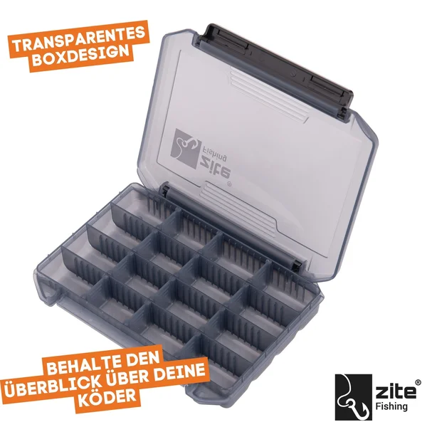 Tackle Box 25,5 x 19,5 x 3,5 cm – Transparente Köderbox mit flexiblen Trennwänden & abnehmbarem Deckel_auswahl2