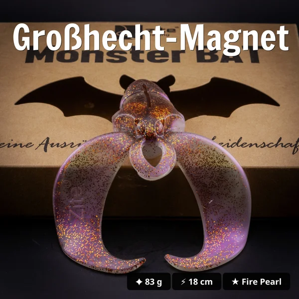 Zite Fishing Monster BAT Creature Bait Fire Pearl 18 cm 83 g Hechtköder 2 Stück_auswahl2