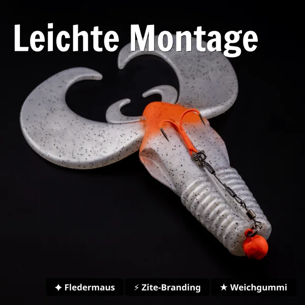 Zite Fishing Monster BAT Creature Bait Silver Star 18 cm 83 g – 2 Stück Hechtköder_auswahl4