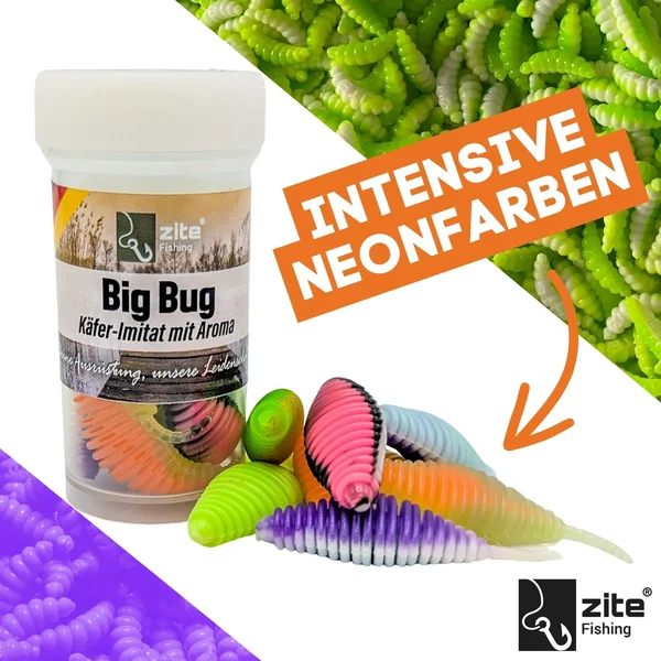 Big Bug Schock Mix Käse 50 mm 8 Stück Käfer Imitat Forellenköder Zite Fishing_auswahl1