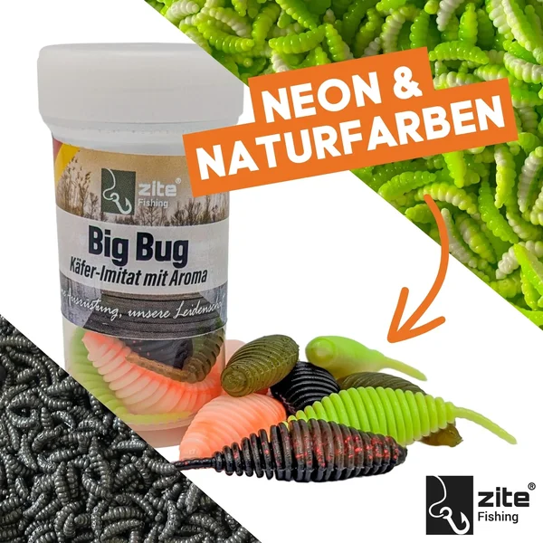 Big Bug Allround Mix Knoblauch 50 mm 8 Stück Käfer Imitat Forellenköder Zite Fishing_auswahl1