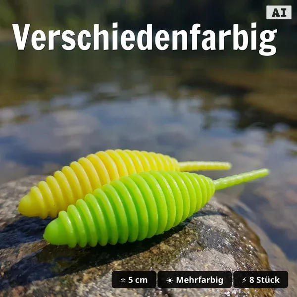 Big Bug Käfer-Imitat Käse-Aroma 8 Stück – 5 cm Forellenköder Allround-Mix für Jighaken, Cheburashka & Sbirolino_auswahl4