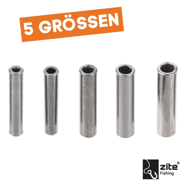 Klemmhülsen Set 100 Stück 5 Größen in Box Angelzubehör Zite Fishing_auswahl2
