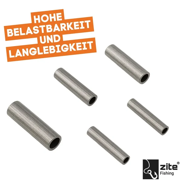 Klemmhülsen Set 100 Stück 5 Größen in Box Angelzubehör Zite Fishing_auswahl3