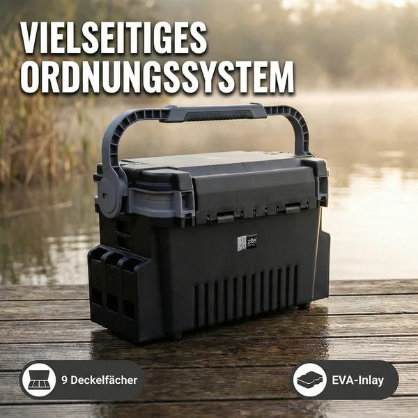 Zite Fishing Forellen-Pro Box XXL – Angelkoffer mit Rutenhaltern, 9 Deckelfächern & flexibel platzierbaren Trennwänden_auswahl5