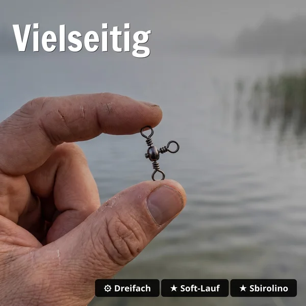 Zite Fishing Kreuzwirbel Größe 6# – 15 Stück Dreifachwirbel für Grundangeln & Dropshot-Montagen_auswahl3