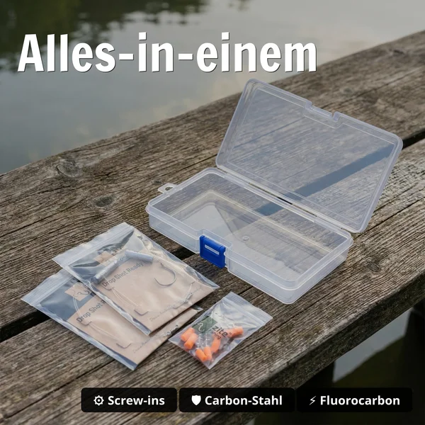 Zite Fishing Naturköder Dropshot Set – 2 Ready Rigs S & L mit Fluorocarbon-Vorfach für Barsch, Zander & Hecht_auswahl4