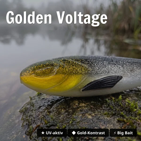 Zite Fishing Gummifisch Inzite Flanker Golden Voltage 23,5 cm - Großhecht Köder im 2er Pack_auswahl3