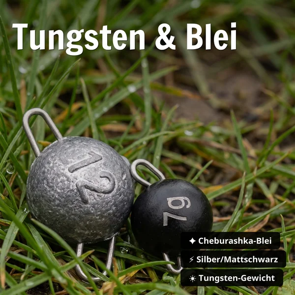 Cheburashka Rig Bundle mit Cheburashka in Blei & Tungsten sowie Off-Set & Schnüre für Barsch & Zander Angeln_auswahl4