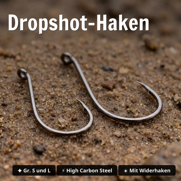 Drop Shot Rig Bundle mit Dropshot Haken S & L sowie Gewichte in Blei & Tungsten und Schnüre für Barsch & Zander Angeln_auswahl3
