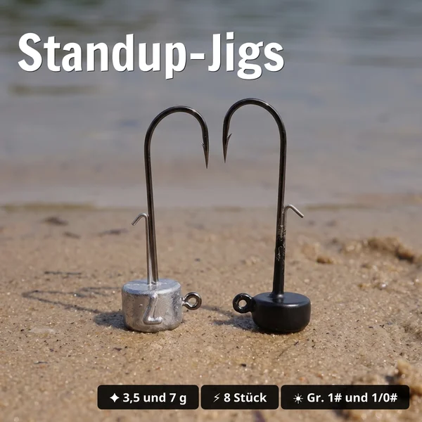 Ned Rig Bundle mit Stand Up Jigs in Blei & Tungsten sowie Snaps und Schnüre für Barsch & Zander Angeln_auswahl3