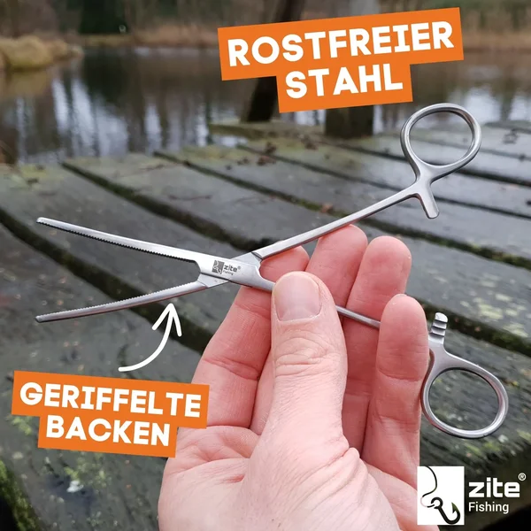 Kescher Gummiert 1,60m 2-Tlg. Bundle mit Hakenlöser Zange Gebogen & Fischtöter mit Holzgriff & Messingkopf_auswahl7