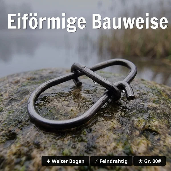 Zite Fishing Egg Snaps Gr. 00# - Karabiner 9 kg Tragkraft, 30 Stück, für Spinnfischen auf Barsch, Zander & Hecht_auswahl2