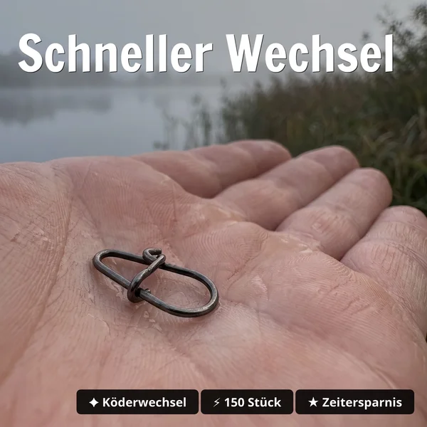 Zite Fishing Egg Snap Set Gr. 000#-2# – 150 Stück Schnellverschluss-Karabiner in Box, für Barsch, Zander & Hecht_auswahl4
