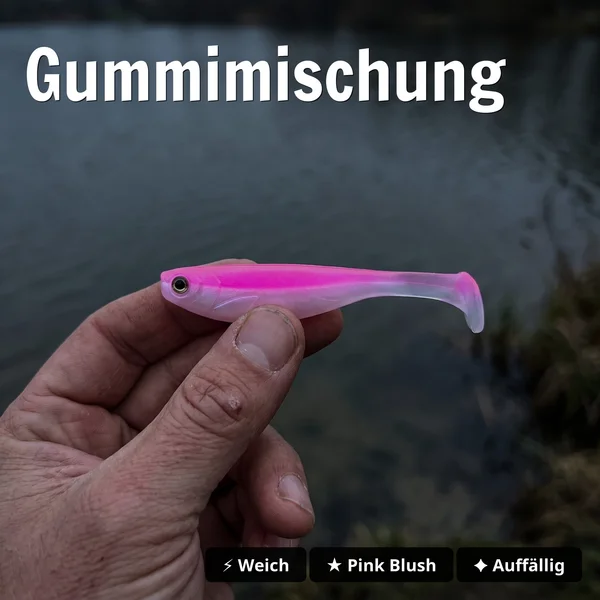 Zite Fishing Inzite Pershad Pink Blush Gummiköder 8 cm – 7 Stück Softbait für Barsch, Zander & Hecht_auswahl2