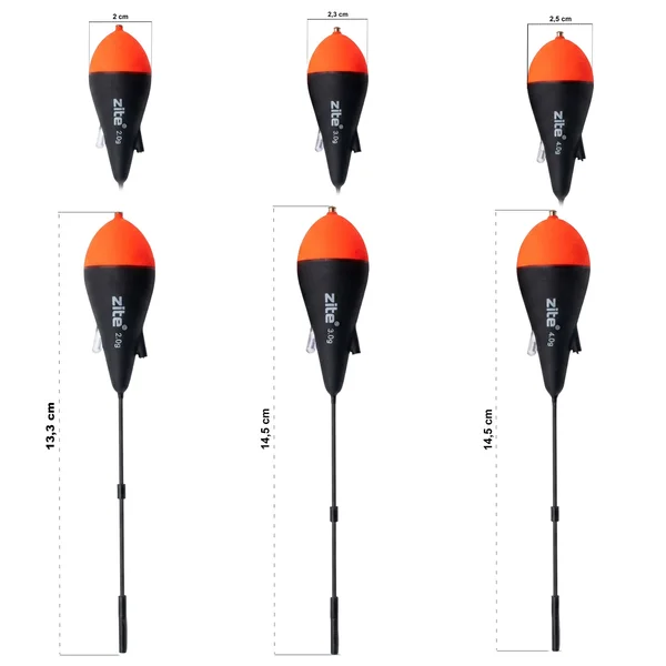 Zite Fishing Schlepp-Posen 6er Set – Rund & Slim 2g/3g/4g Forellenposen_auswahl1