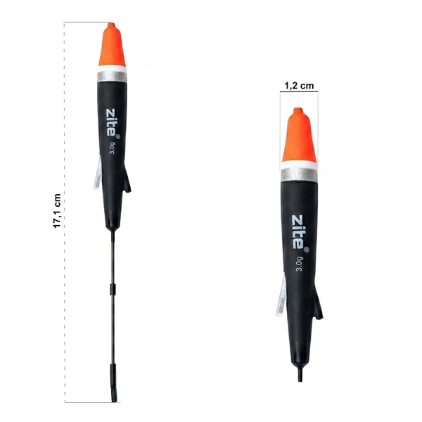 Zite Fishing Schlepp-Posen 3er Set 2g 3g 4g – Forelle & Hecht Laufposen Schleppangeln_auswahl2