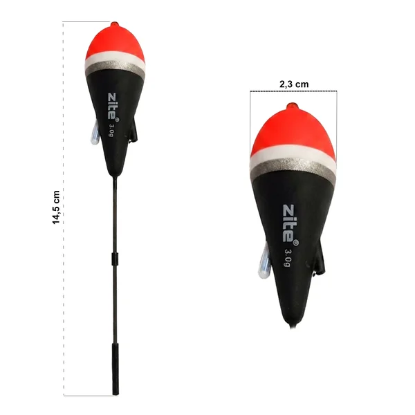 Zite Fishing Schlepp-Posen 2er Set – Rund 3g & Slim 4g Laufpose Forelle Hecht_auswahl1