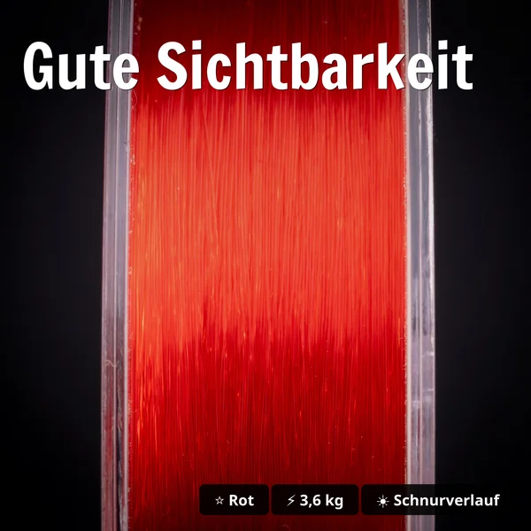 Zite Fishing Forellenschnur monofil rot 550 m 0,22 mm 3,6 kg – Nylon-Angelschnur für Forellenteich_auswahl3