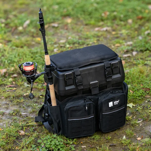 Multi Angel-Koffer-Rucksack & Sitz-Kiepe 3-in-1 – Angelrucksack Sitzkiepe Angelkoffer schwarz_auswahl1