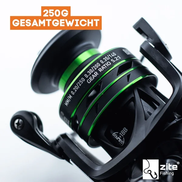 Spinning Reel Base 3000 Spinnrolle mit Frontbremse 5+1 2 Aluminiumspulen für Forelle & Barsch Spinnfischen_auswahl2