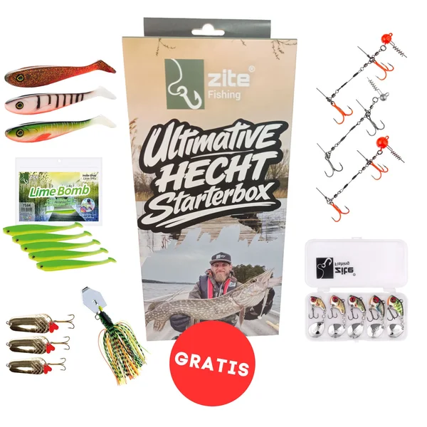 Hecht Angelset Komplett: Spinnrute 255 cm + Rolle Base 4000 bespult + Rutentasche 1,30 m + Starterbox GRATIS_auswahl1