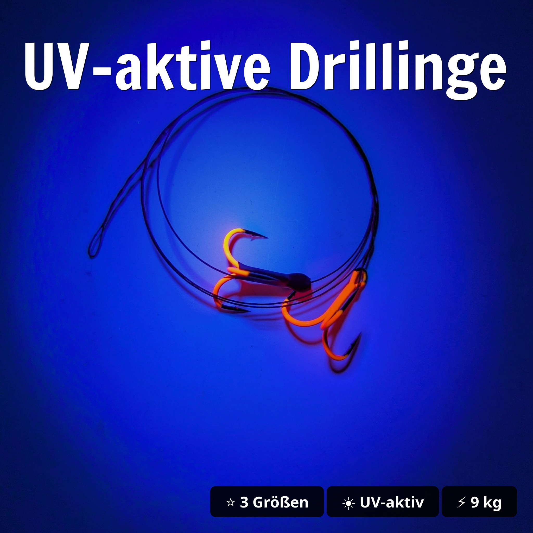 Zite Fishing Köderfisch System UV Gr. S – Stahlvorfach 60cm, Doppel-Drilling #6, 9kg Tragkraft für Hecht_auswahl4