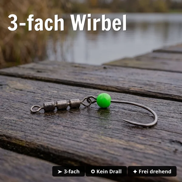 Zite Fishing Tungsten RotateRig Hooks Gr. 4 – 3er Set (15 Haken) für Forelle mit Tönnchenwirbel_auswahl2