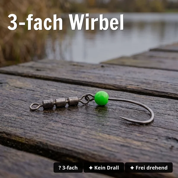 Zite Fishing Rotate Rig Haken 3er Set Gr. 6 - Rotorhaken mit Tungstenperle für Forelle_auswahl3