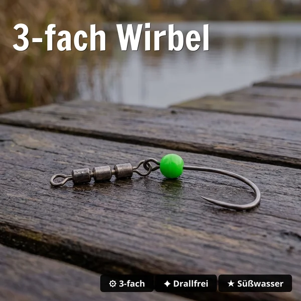 Zite Fishing Tungsten RotateRig Hooks 3er Set - 1x Gr. 4 + 2x Gr. 6 - Rotationshaken für Forelle_auswahl2