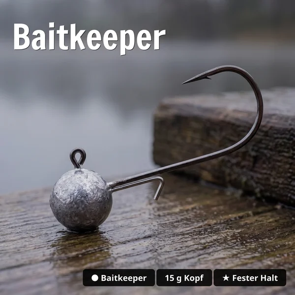 Zite Fishing Jighaken mit Gummiköder 15 cm Set – 5/0 Jigheads & Balzer Shirasu Reptile Shad Albino für Hecht & Zander_auswahl3