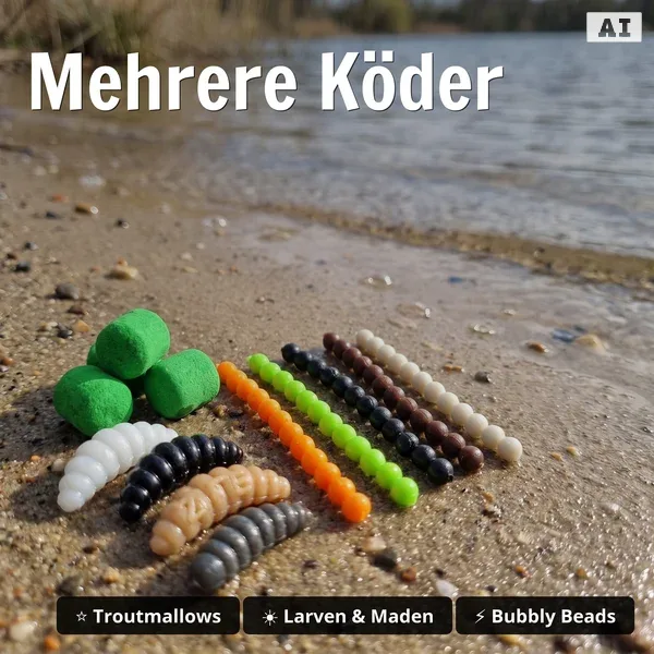 Zite Fishing XXL Fixdrops Forellen Angelset Komplett – 2x Rute 3,30m + 2x Rolle 3000 + 4x Schnur & Starterset GRATIS_auswahl3
