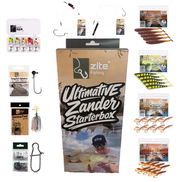 Zite Fishing Zander Angelset Komplett XXL – Rute, Rolle & Starterbox + Kescher GRATIS für Hecht, Zander & Forelle_auswahl1