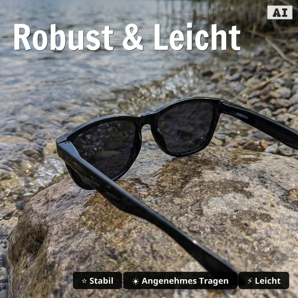 Polarisationsbrille Basulo Schwarz – UV400, Kategorie 3, mit Hardcase & Mikrofasertuch_auswahl3