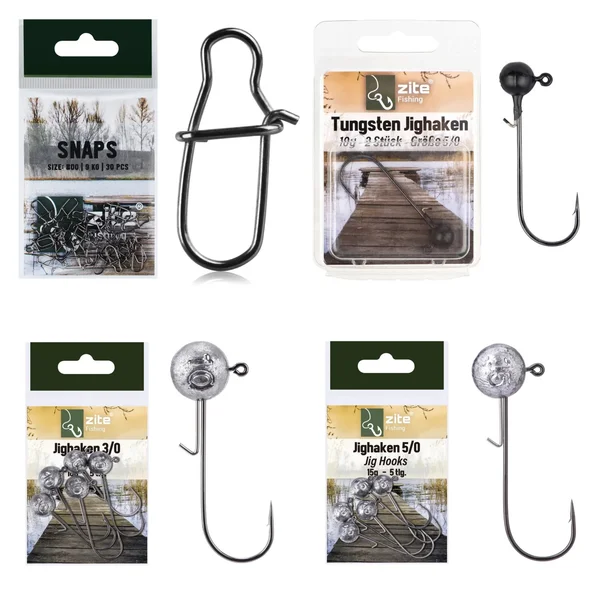 Zite Fishing Inzite Shad Starterset XXL 3 Größen – Gummifische, Tungsten & Jigheads, Skirts, Snaps & Tacklebox für Zande_auswahl3