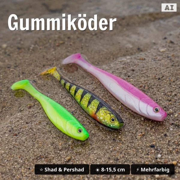 Zite Fishing Inzite Shad Starterset XXL 3 Größen – Gummifische, Tungsten & Jigheads, Skirts, Snaps & Tacklebox für Zande_auswahl6
