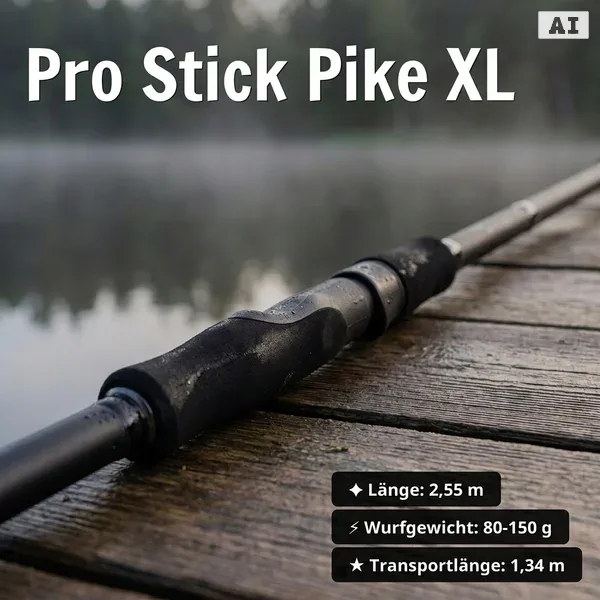 Zite Fishing Pike Pro Stick XL Big Bait Starterset – Rute, Rolle Pro 4000 bespult + Hechtsystem + 4 Gummifische_auswahl2
