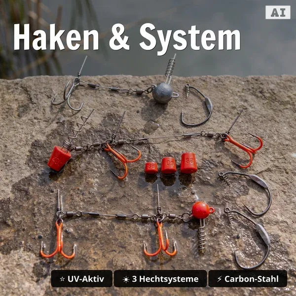Zite Fishing Big Bait Starter-Set – Hechtköder, Hechtsysteme, Offset-Haken & 2x Window Bag GRATIS für Großhecht_auswahl8