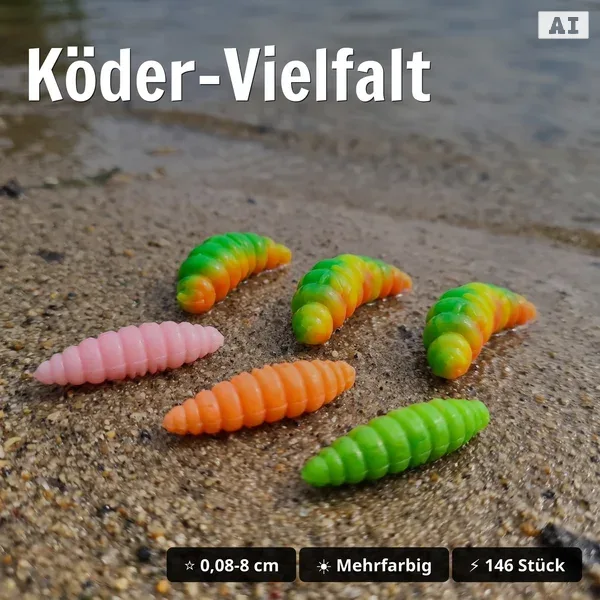 Zite Fishing Forellenköder Mix XL – 11 Gummiköder-Sets für Forelle | Käse & Knoblauch | UL, Sbirolino, Dropshot_auswahl4