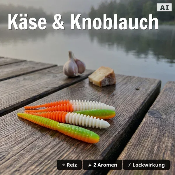 Zite Fishing Forellenköder Mix XL – 13 Gummiköder-Sets für Forelle | Käse & Knoblauch | UL, Sbirolino, Dropshot_auswahl3