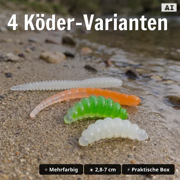 UL Gummiköder Set Glow Edition Box – Forelle Big Mag Curly Viper Mighty Mag Twerky Tailer_auswahl8