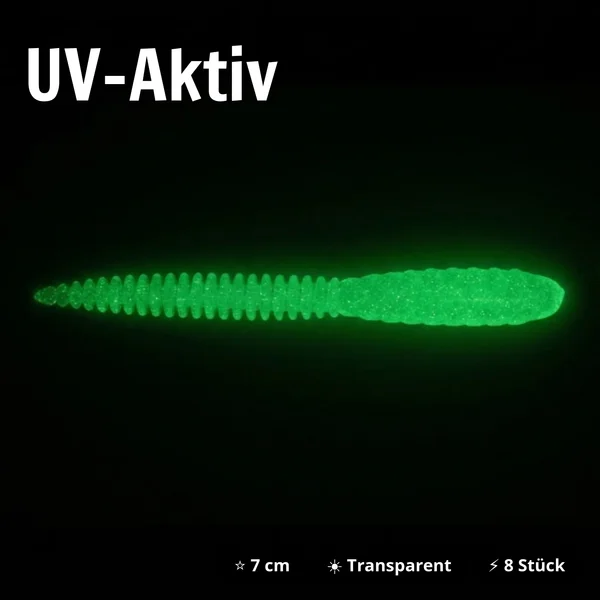 Twerky Tailer Glow Edition Knoblauch 7 cm 8 Stück – Forellen Gummiköder UV-aktiv_auswahl3