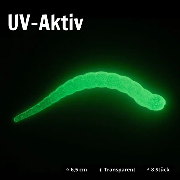 Curly Viper Glow Knoblauch 6,5 cm 8 Stück – Forellen Gummiköder UV-aktiv_auswahl3