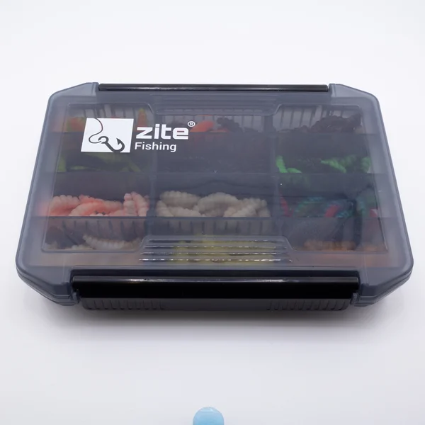 Mighty Mag Starterbox – 144 Gummiköder 2,8 cm in 12 Farben mit Tackle-Box – Forellen Köder Set_auswahl2