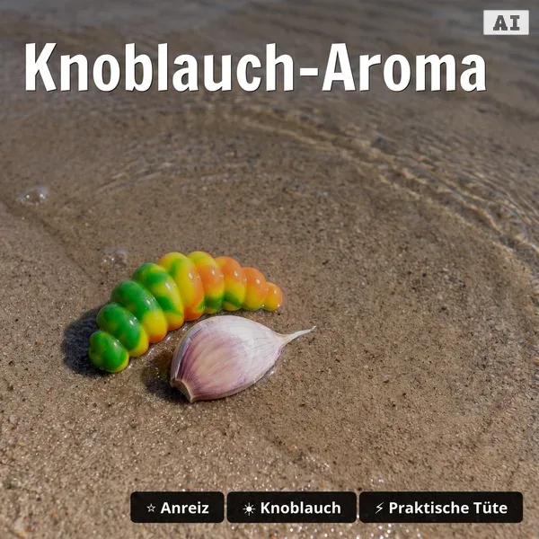 Big Mag Forellen Gummimaden Lachs UV-aktiv Knoblauch 3 cm 10 Stück_auswahl3