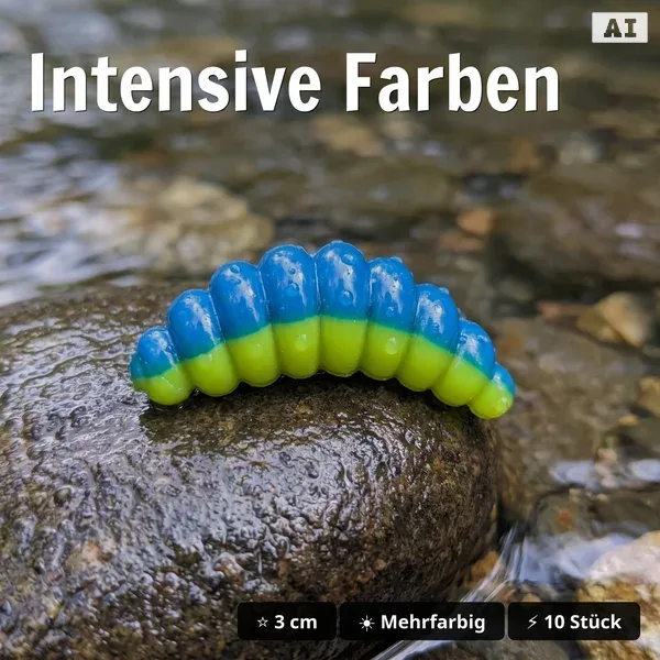 Big Mag Forellenköder Sweet Orange Knoblauch 3 cm 10 Stück UV-aktiv_auswahl4