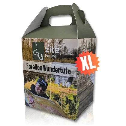 Wundertüte Forelle XL – Forellen Angelzubehör Überraschungsbox Anglergeschenk